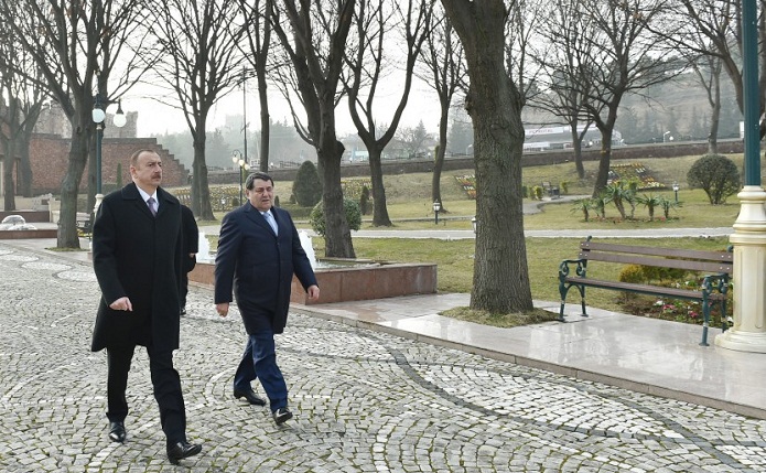 Azerbaijani president begins visit to Tovuz - PHOTOS
